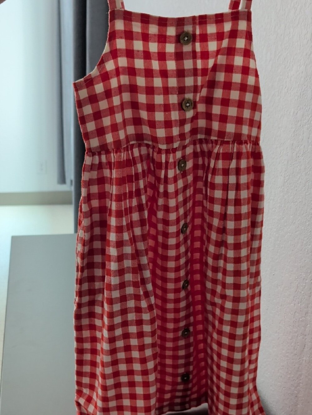 Red Gingham Girls Dress - Never Worn - Picture 6 of 6